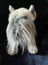 Russ The Schnauzer Puppies Plush Dog Stuffed Animal Silver/Gray realistic