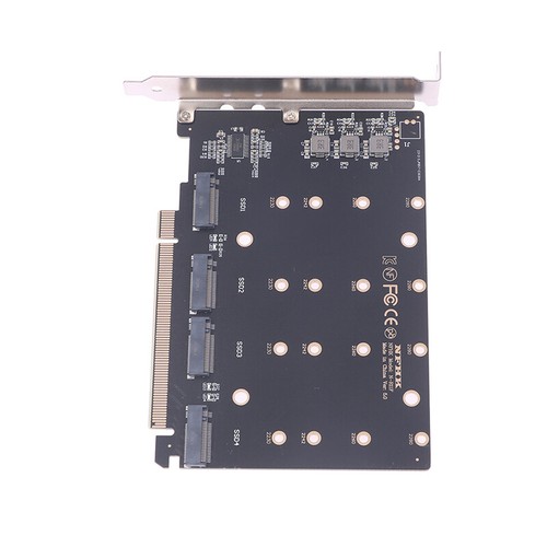 4 Port M.2 NVMe SSD to PCIE X16M Key Hard Drive Converter Reader Expansion Card - Afbeelding 6 van 10