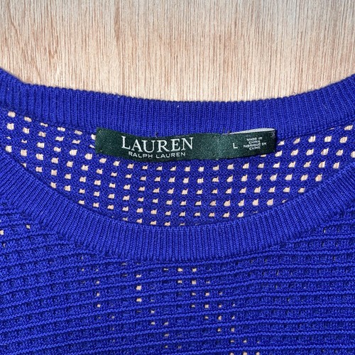 Suéter parche en el codo tejido abierto Ralph Lauren estilo años 80 vintage para mujer - Imagen 4 de 8