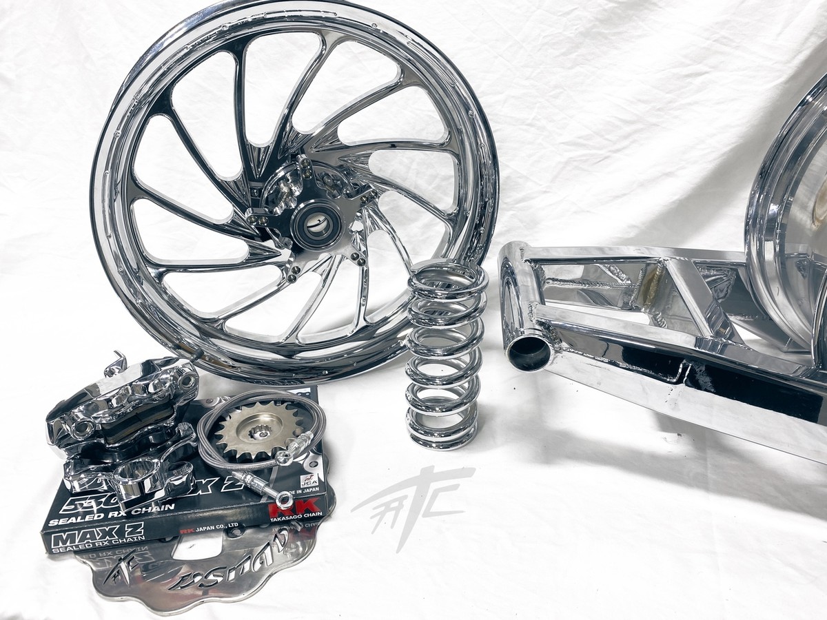 240 STEALTH FAT TIRE KIT CHROME ARM TURBO WHEELS 06-11 240 STEALTH FAT TIRE KIT CHROME ARM TURBO WHEELS 06-11