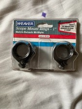 WEAVER 1  QUICK DETACH HIGH STYLE SCOPE MOUNT RINGS 48850 NEW USA