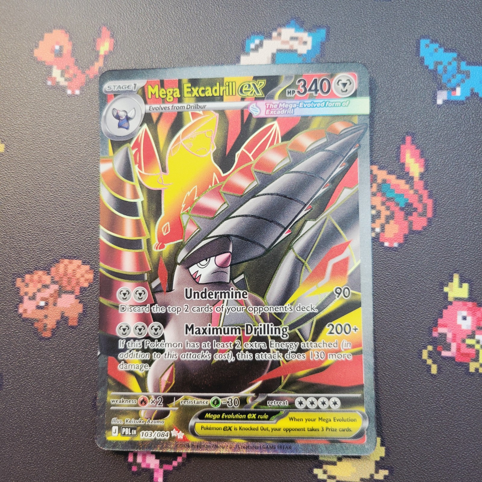 Mega Excadrill Ex 103/84 Pitch Black Full Art Foil NM