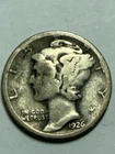 1926-S Mercury Dime, Semi Key Date 90% Silver - 10¢  - VERY GOOD CONDITION (VG)