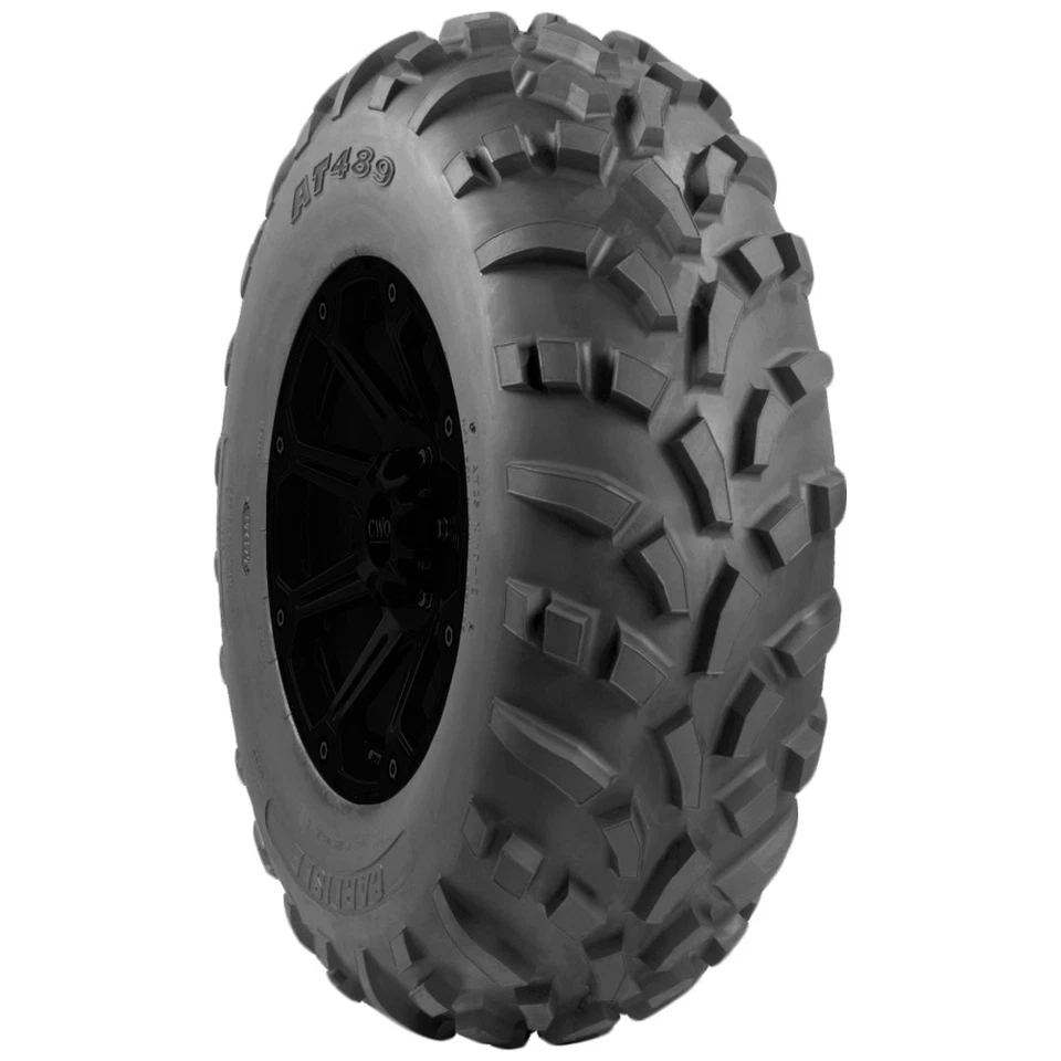 (QTY 2) 25x11.00-12 NHS Carlstar AT489 ATV/UTV 82F Load Range B Black Wall Tires Foto 2 de 4
