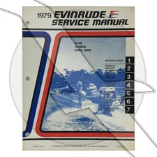 Evinrude Outboard 1979 6hp 6964 6905 Factory Original OEM Shop Service Manual