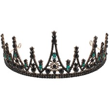 Baroque Wedding Crown: Rhinestone Crystal Bridal Tiara Headpiece - Retro Queen