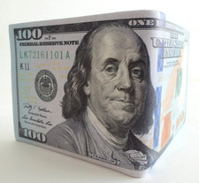 New 100 Men Us Dollar Bill Wallet Billfold Leather Credit Card Photo Holder