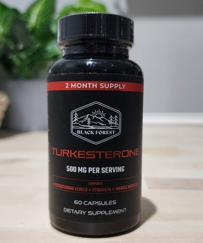 Schwarzwälder Turkesteron Nahrungsergänzungsmittel 500mg *Max Reinheit 95% Extrakt* 2 Monate