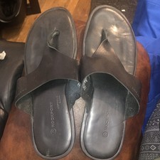 Rockport Men's Dawrwyn Xband Black Leather Sandals BX2032