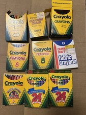 Vintage Crayola Crayon Lot   10 Boxes   1970s-2025 Discontinued Colors