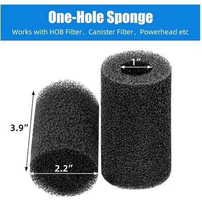 6-Pack Aquarium Pre-Filter Sponge, 1  Intake