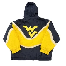 West Virginia Mountaineers Jacket XL Apex One Blue Vintage Zipper Hood