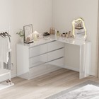 Chest of 6 Drawers Cabinet Dressing Table Vanity Makeup Desk Storage w/Mirror