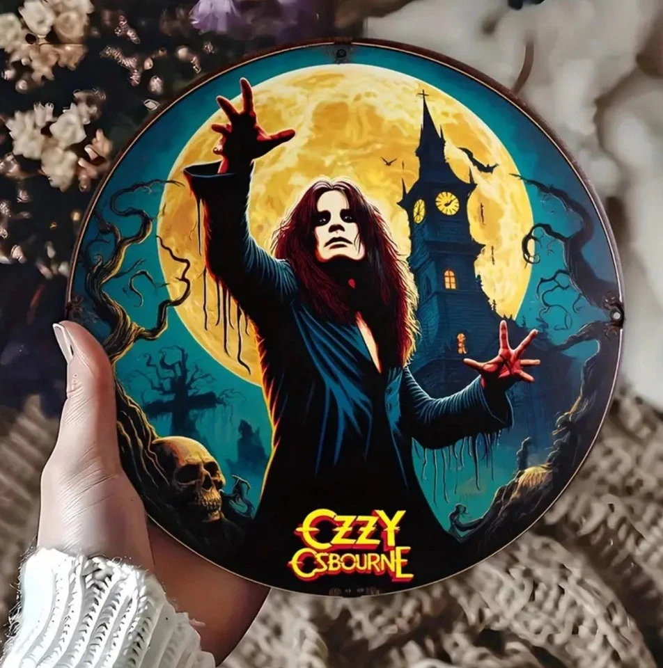 Ozzy Osbourne Prince Of Darkness  Limited Edition Metal Sign 8x8.  Collectible - Image 3 of 4