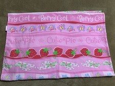 VTG Y2K Strawberry Shortcake Crib Toddler Bed TOP SHEET Berry Cool Cutie Pie