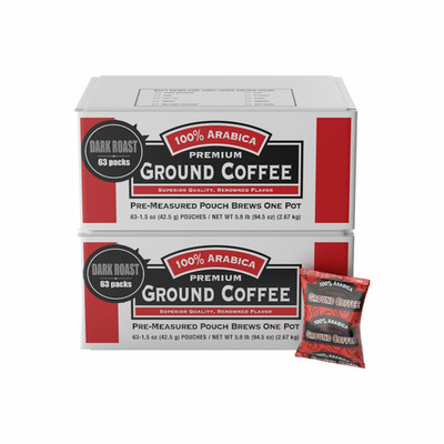 100% Arabica Premium Ground Dark Roast Coffee