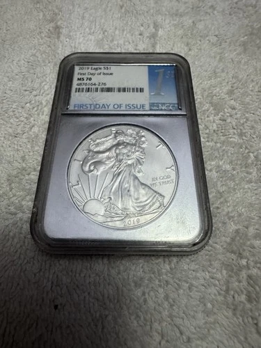 2019 American Silver Eagle .999 1oz MS 70 First Day of Issue NGC