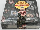Vtg Black Floral Photo Album -  The Studio Press - 100 Pages + Mini Album NOS