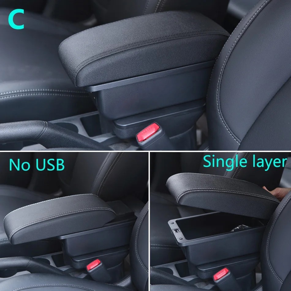 Bracciolo Centrale per Renault Clio 3 4 Captur Box Portaoggetti Presa USB Auto - Miniatura 8