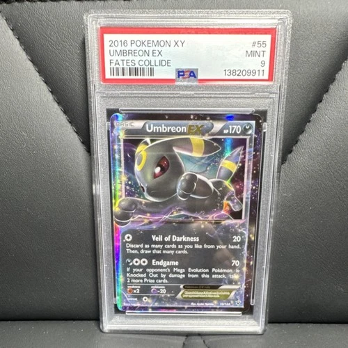 Pokémon Umbreon EX 55/124 Fates Collide Ultra Rare Holo PSA 9 English 2016