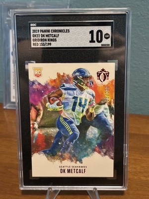 2019 Panini Chronicles Gridiron Kings DK Metcalf Red 153/199 SGC 10 GEM MINT 💎