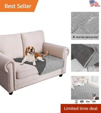 Waterproof Reversible Dog Bed Cover  Pet Blanket - 30x53 Inch Luxury Grey