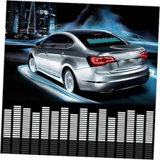 Auto Sound Music Beat Activated Car Stickers Equalizer Glow Led Light Blue