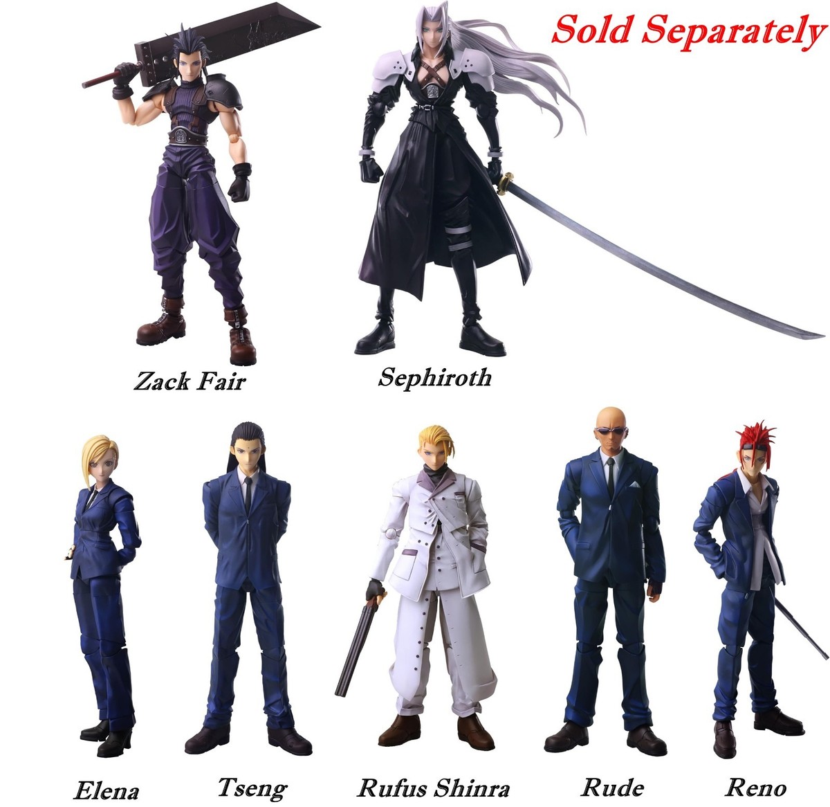 Final Fantasy VII FF7 BRING ARTS SQUARE ENIX Soldier Shinra Turks