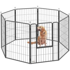 Dog Playpen, 39.4" H 8 Panels Puppy Playpen Exercise Pen with Lockable Door f...