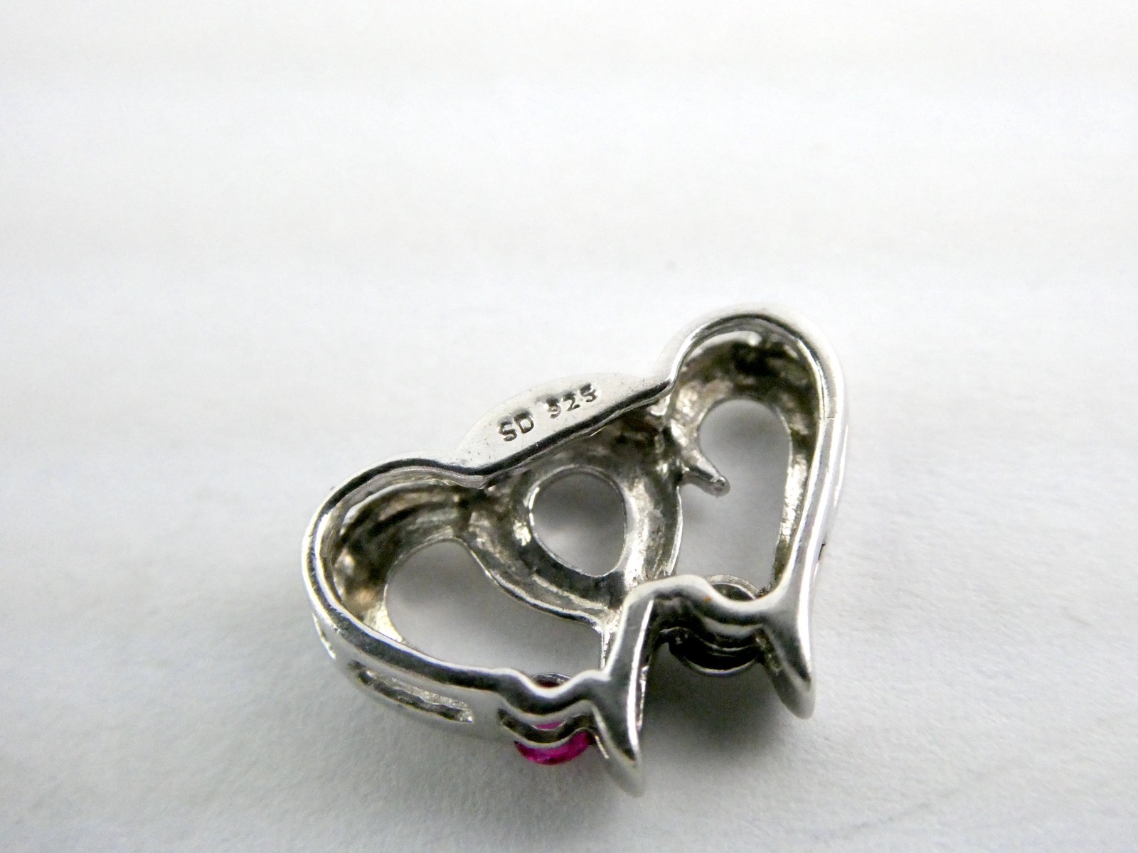 SD Designer Sterling Silver Ruby and Natural Diam… - image 6