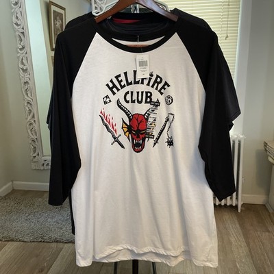 Stranger Things Hellfire Club Shirt Size Men s 2X Netflix Long Sleeve 3/4