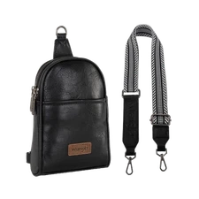 Wrangler Ladies Western Black Crossbody Dual Bag WG87-227BK