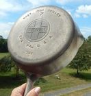 Vintage Antique Cast Iron #7 GRISWOLD Nickel Chrome Erie PA 701A Skillet Fry Pan