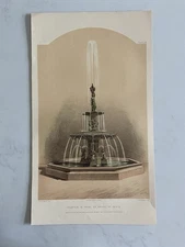 Antique Victorian Lithograph – Iron Fountain by André of Paris | Day & Son 1851