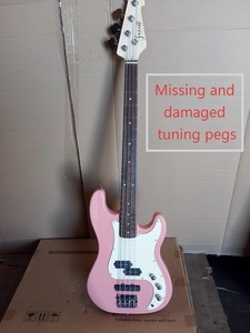 Open Box 4 String Electric Bass Guitar Rosewood Fretboard Maple Neck In Pink