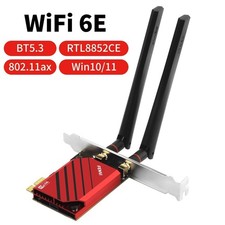 WiFi 6E AXE5400R Tri-band Bluetooth 5.3 RTL8852CE Desktop Wireless Network Card