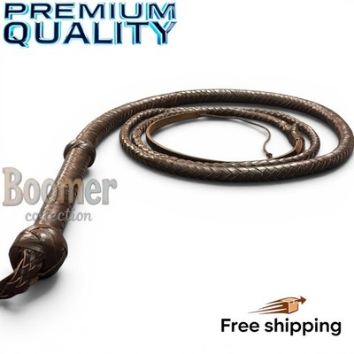 Bullenpeitsche Original Leder Kängurupeitsche Indiana Jones Style 12 geflochten Lagerware