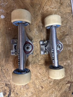 Skateboard Trucks Independent 8” With 53mm Spitfire Wheels BRONSON Bearings