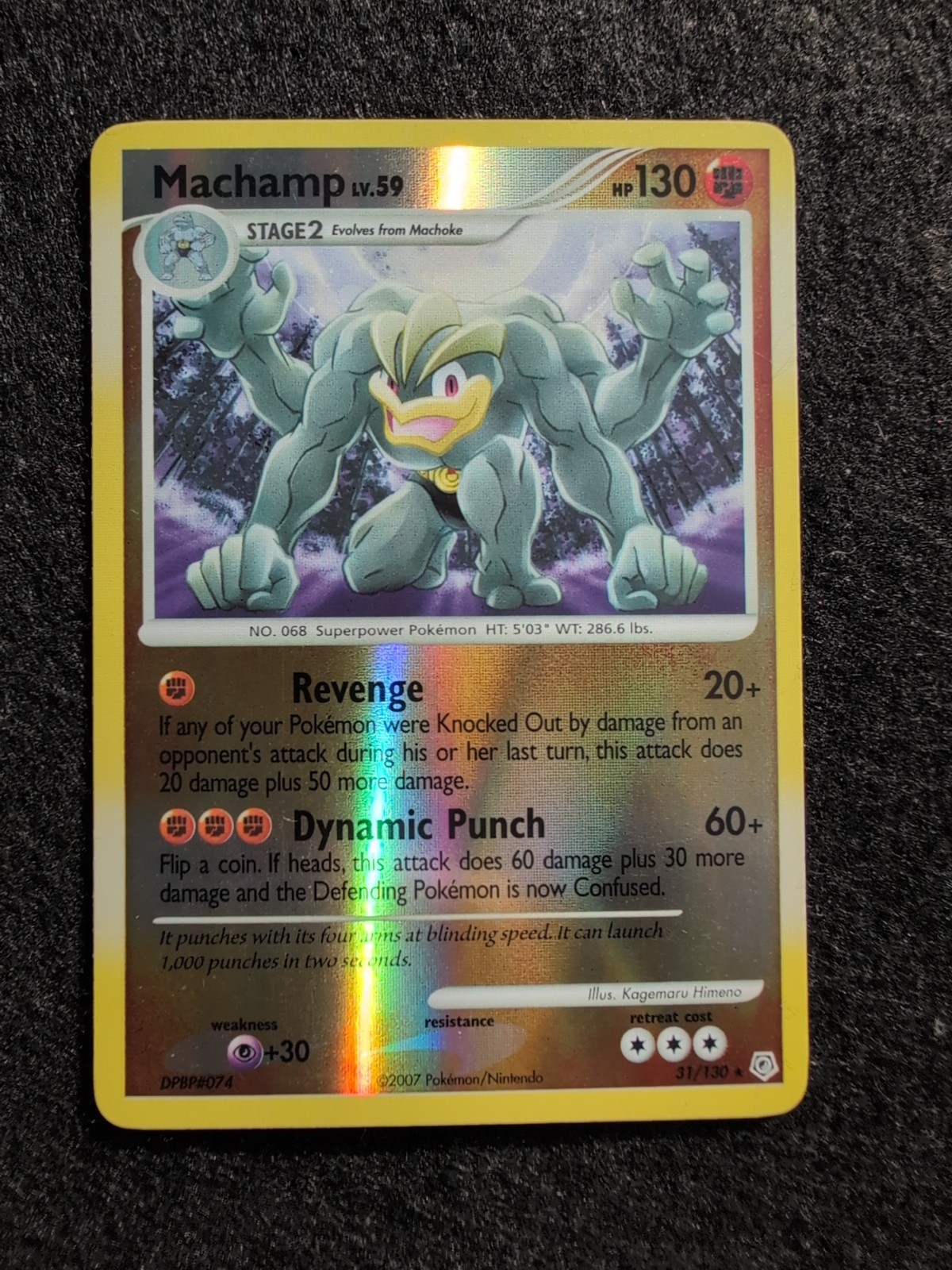 Machamp 31/130 Diamond and Pearl Reverse Holo
