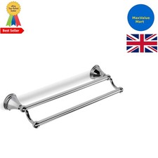 Chic Wall-Mounted Towel Rail in High-Quality Zinc Alloy - Silver Chrome Finish