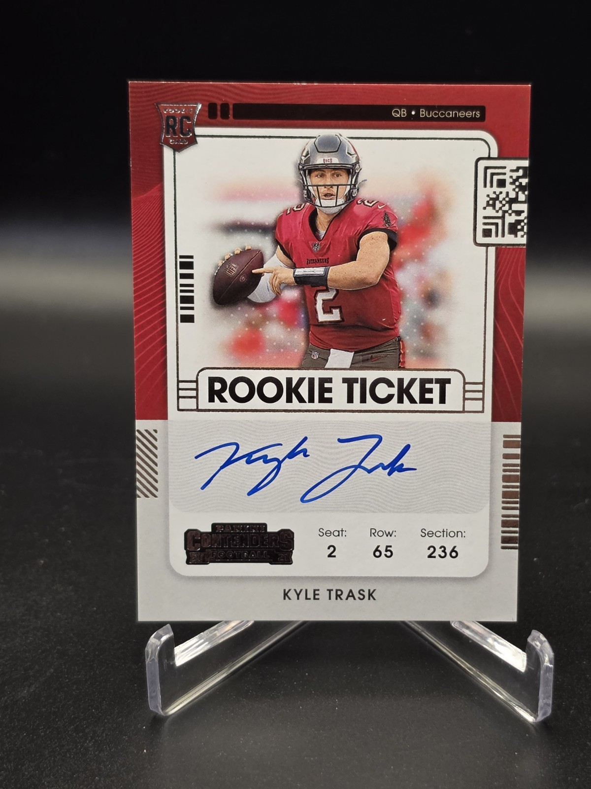 2021 Panini Contenders Kyle Trask RC Auto Ticket #121 Buccaneers Rookie