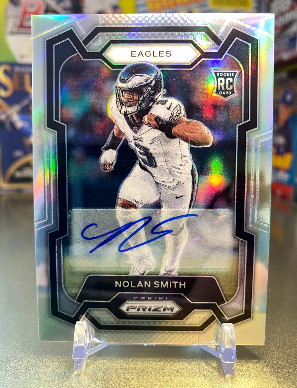 NOLAN SMITH Rookie Auto 2023 Panini Prizm Silver #382 Eagles