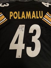TROY POLAMALU Signed PITTSBURGH STEELERS CUSTOM JERSEY COA Auto 🔥