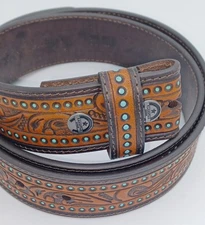 RARESTAR Goods Frontera Cowboy Belt Strap  SIZE 38 New Teal