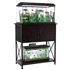 Aquarium Stand Metal Frame Fish Tank Stand with Cabinet 20-29 Gallon Black