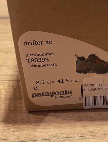 Patagonia Drifter A/C Coriander/Cork Mens Hiking Shoes Vibram Brown Size 8.5 - Picture 13 of 14