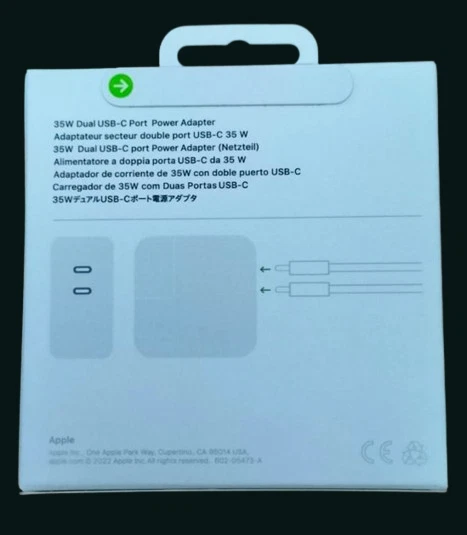 Cargador Apple 35W dual USB-C, para iphone 17/16/15/ipad/  cable 1m, 2m - Imagen 4 de 4
