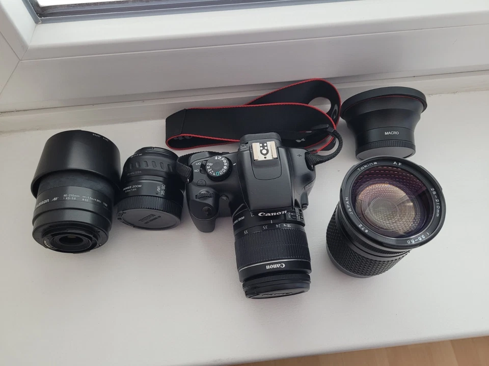Canon EOS 1100D Spiegelreflexkamera und 4 Objektive