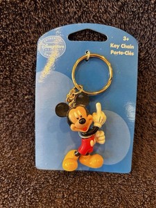 New Disney Store Original Figural Mickey Mouse Keychain ￼