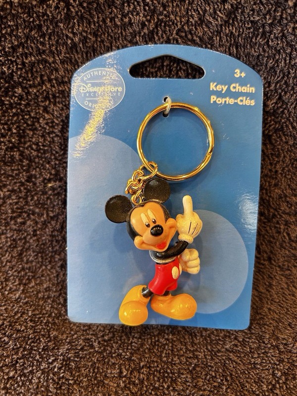 New Disney Store Original Figural Mickey Mouse Keychain ￼